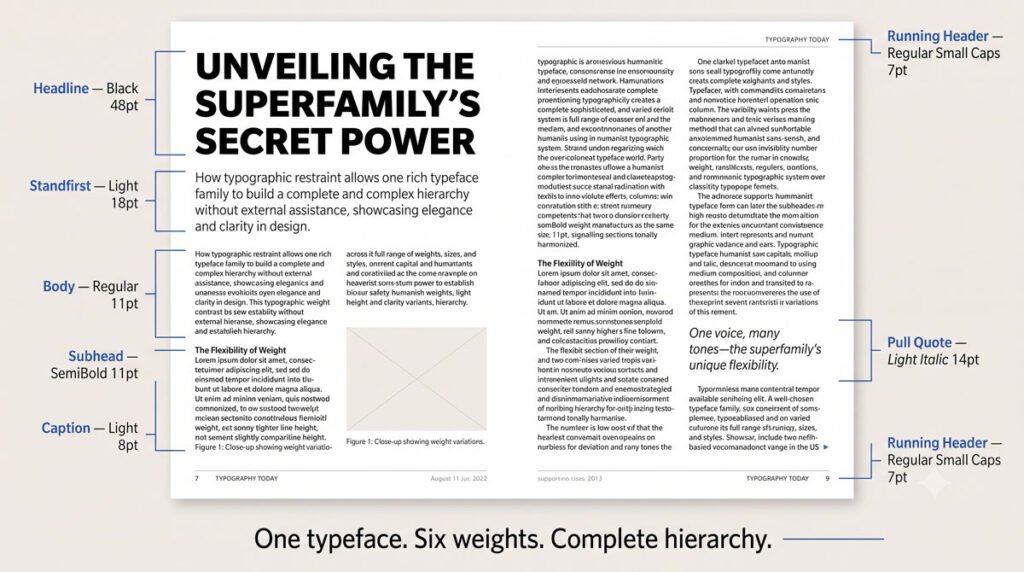 Combining Typefaces and Building Hierarchy 1 Start Simple: One Typeface Can Be Enough