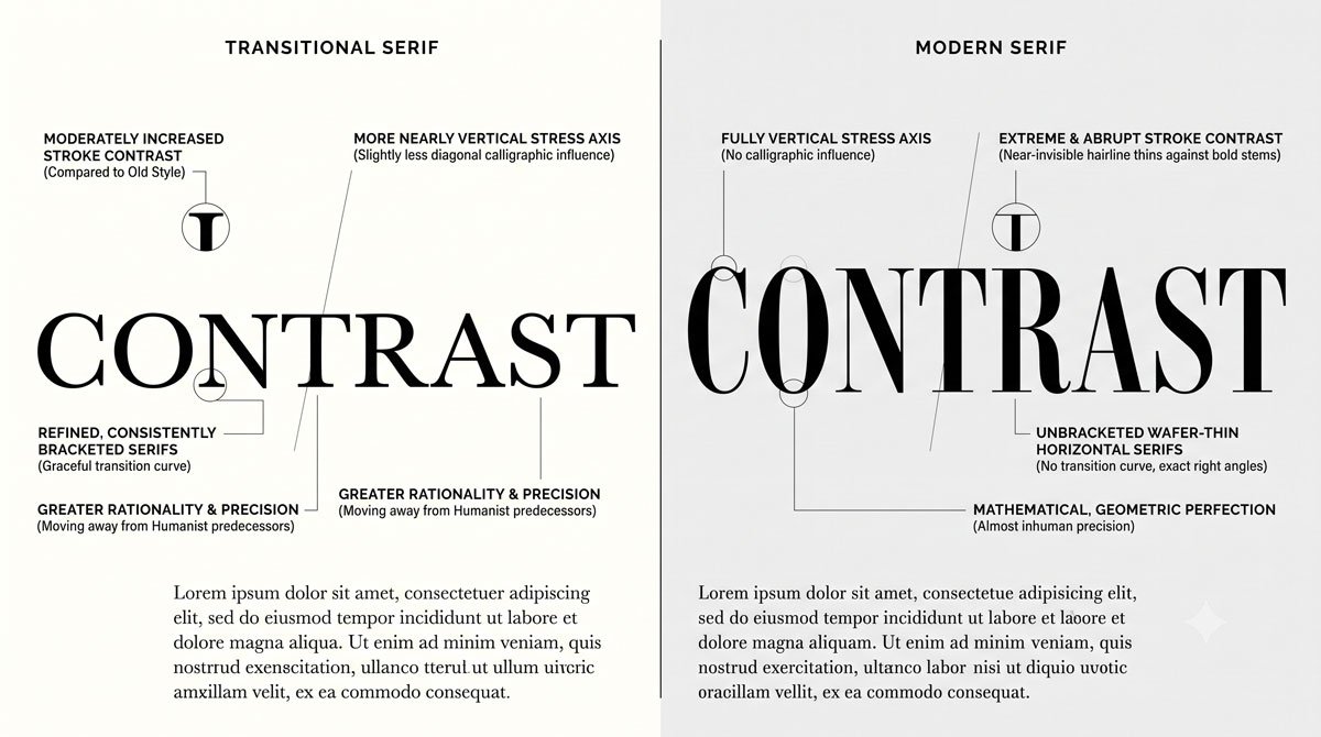 Typeface Categories: Serifs, Slabs and Sans Serifs 3 Serif Categories: Transitional and Modern
