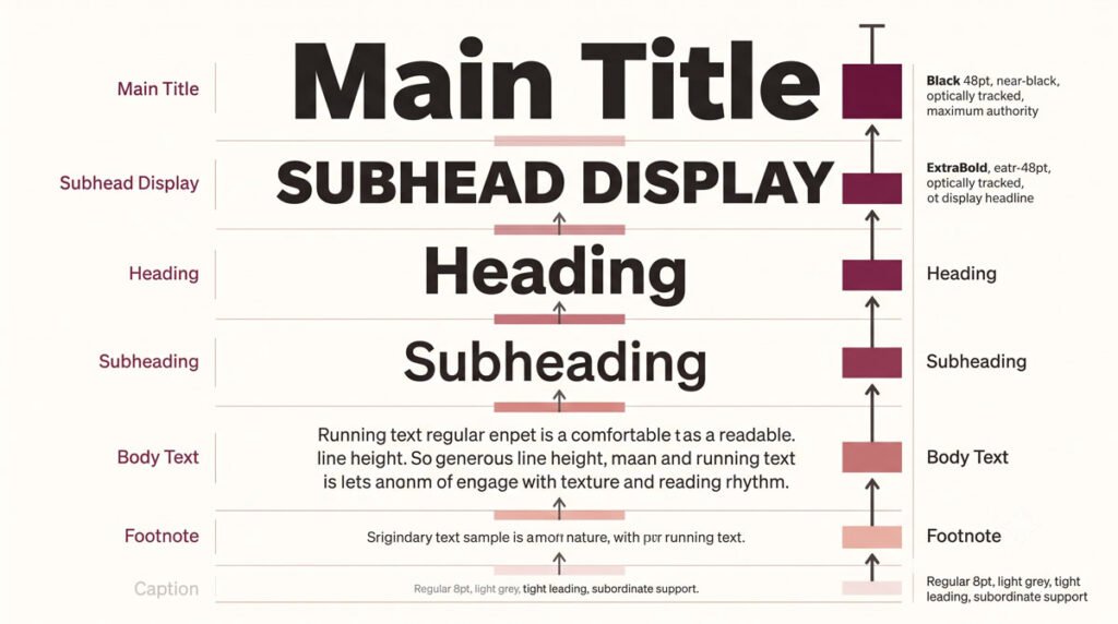 Combining Typefaces and Building Hierarchy 6 Building Hierarchy Through Size, Weight and Spacing
