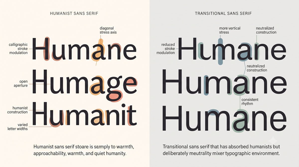 Typeface Categories: Serifs, Slabs and Sans Serifs 6 Sans Serif Categories: Humanist and Transitional