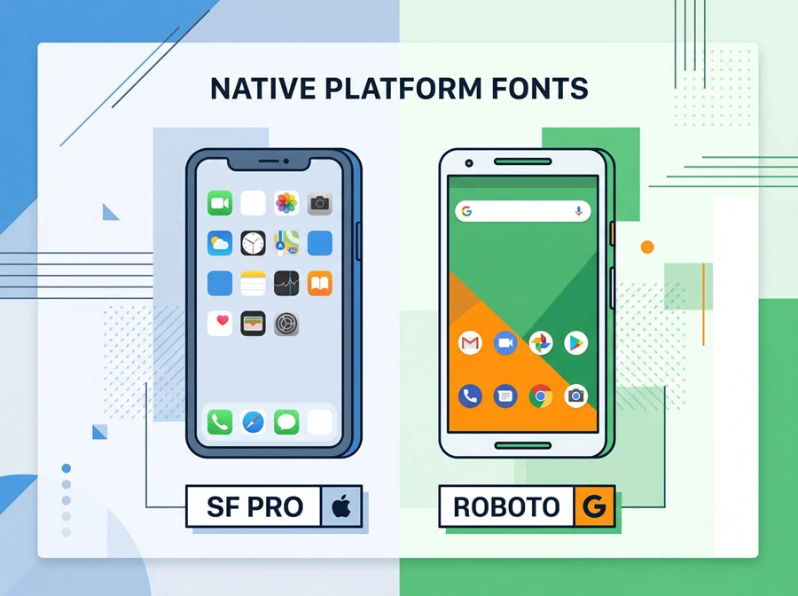 Choosing UI Fonts as a Beginner: Sizes & Typefaces (Part 2) 3 Native Platform Fonts