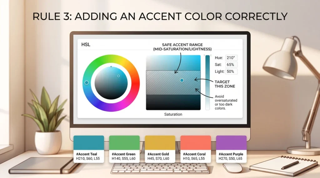 UI Color Rules Every Junior Designer Needs (Part 1) 4 Rule 3: Adding an Accent Color Correctly