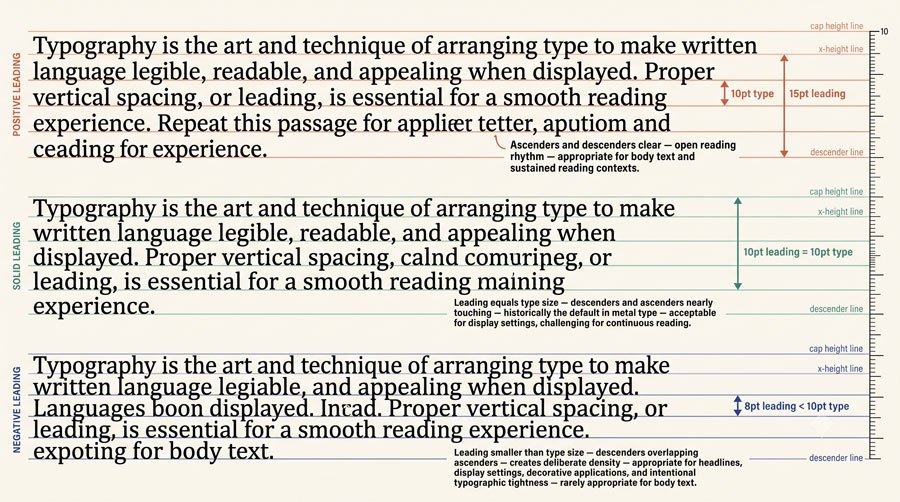 Spacing, Alignment and the Color of Type 5 Leading: Vertical Space Between Lines
