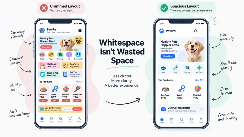 UI Spacing Rules: Master the 8-Point Grid (Part 4) 2 Whitespace Isn't Wasted Space