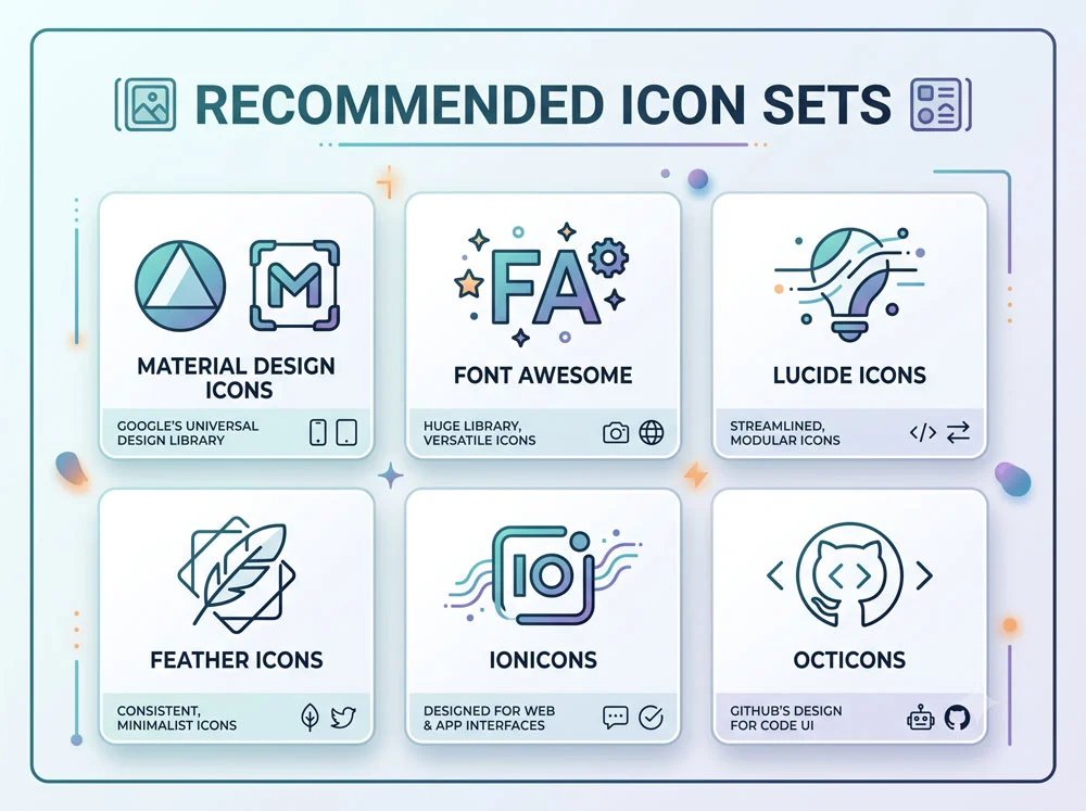 UI Icon Rules: Consistency Matters Most (Part 3) 4 Recommended Icon Sets