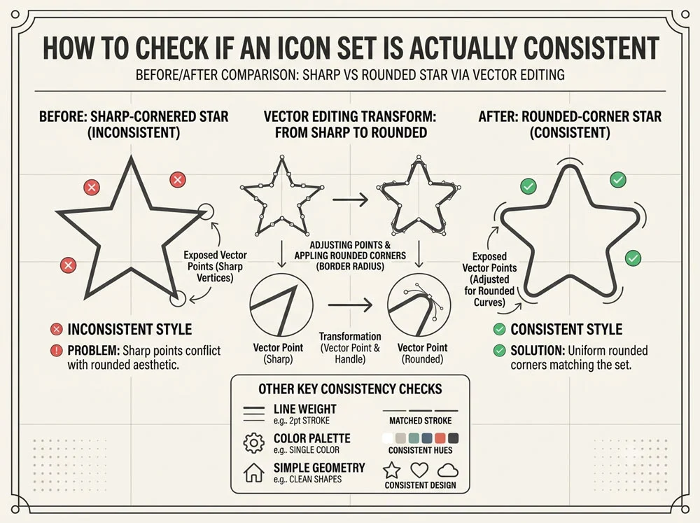 UI Icon Rules: Consistency Matters Most (Part 3) 5 How to Check If an Icon Set Is Actually Consistent