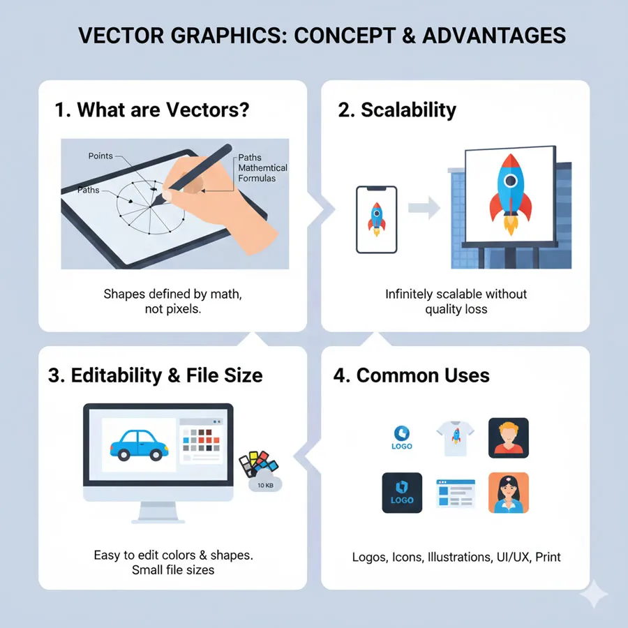 What Is Adobe Illustrator? Beginner’s Guide & Photoshop Comparison 2 Vector Graphics
