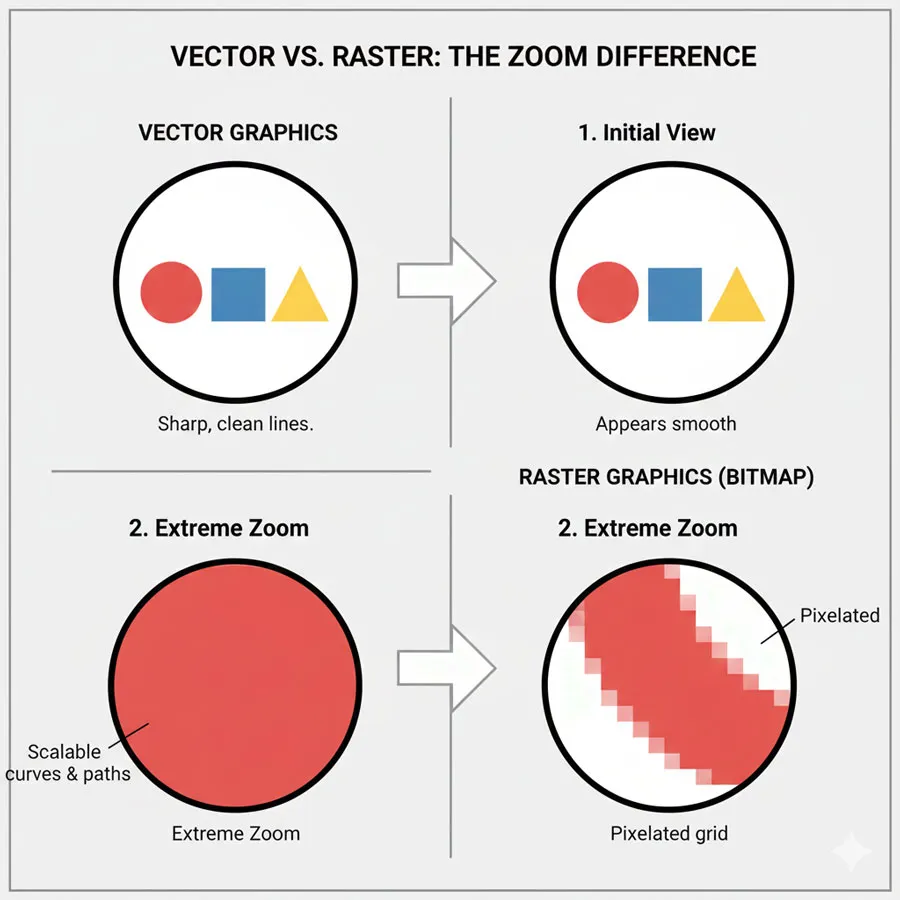 What Is Adobe Illustrator? Beginner’s Guide & Photoshop Comparison 5 Vector vs. Raster