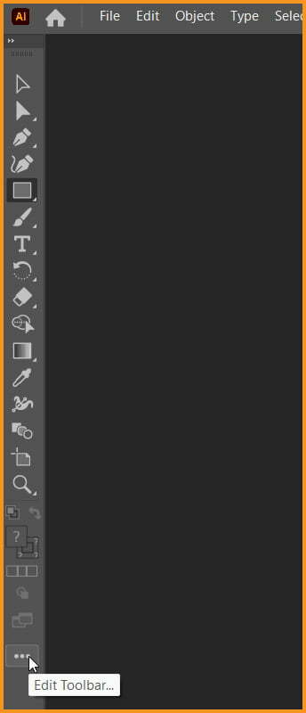 Edit toolbar button in Adobe illustrator CC
