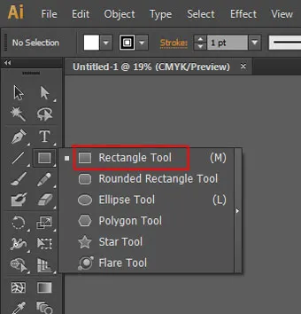 Master Adobe Illustrator Shape Tools: Complete Guide 1 Rectangle tool in illustrator