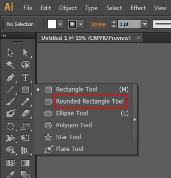 rounded rectangle tool in illustrator