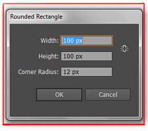 rounded rectangle tool options in illustrator
