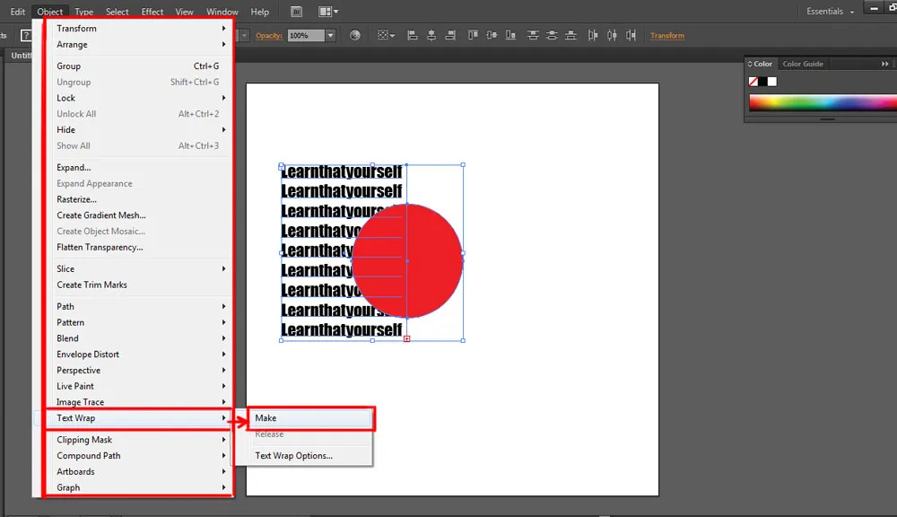 Master Illustrator Type Tool: Complete Guide 18 Text wrap option in illustrator