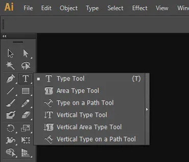 Master Illustrator Type Tool: Complete Guide 4 Type tool fly-out menu
