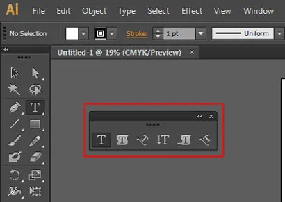 Master Illustrator Type Tool: Complete Guide 3 Type tool fly-out menu
