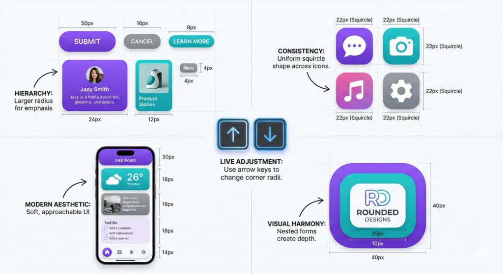 Master Adobe Illustrator Shape Tools: Complete Guide 6 ROUNDED RECTANGLE TOOL SHOWCASE