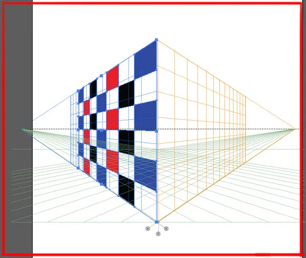 Perspective Tool in Illustrator 8 pattern placed using perspective grid