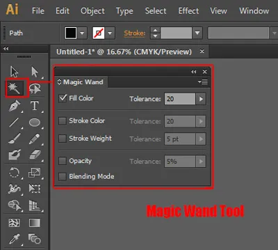 Selection Tools in illustrator 6 magic wand tool options in illustrator