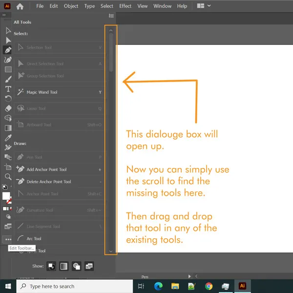 Width Tool in illustrator 2 missing tool in illustrator