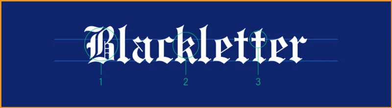 Typography 13 Blackletter script font