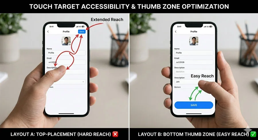 UI UX Glossary Part 2: 25 Core UX Terms, Laws and Principles Explained 4 Fitts's Law