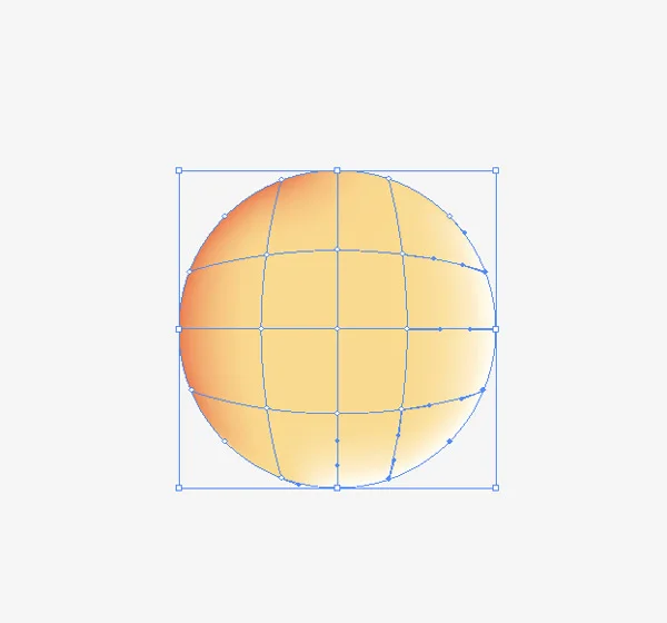How to use Mesh Tool in illustrator 9 after filling light color at bottom right side of circle