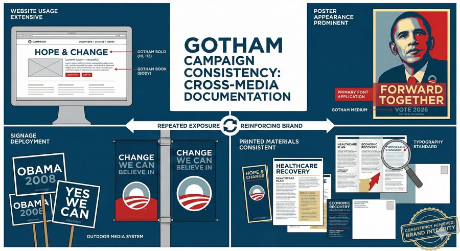 Gotham - Political Design & Elections Power 13 Visual Consistency and Brand Reinforcement