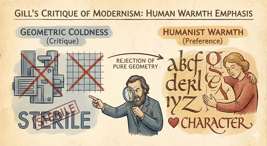 Gill Sans - Humanist Alternative Modernism 27 Rejection of Sterile Perfection