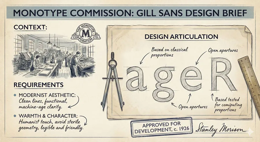 Gill Sans - Humanist Alternative Modernism 7 Design Brief and Commission