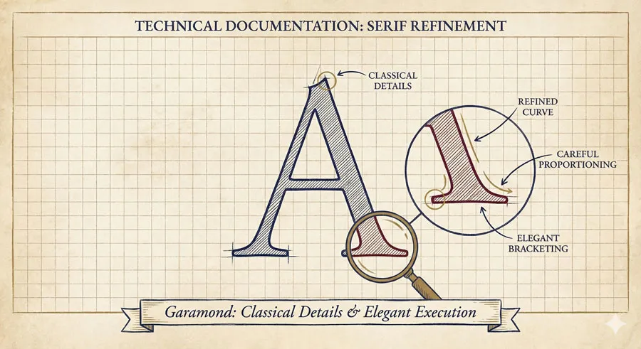 Garamond - Classical Foundation Principles 9 Refined Serifs and Classical Details