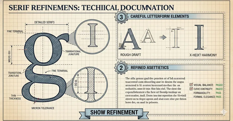 Baskerville - Print Excellence & Love Story 18 Refined Serifs and Details