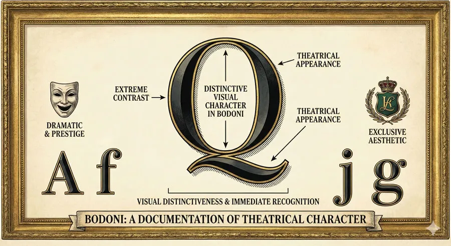 Bodoni - Theatrical Prestige Aesthetics 7 Distinctive Visual Character