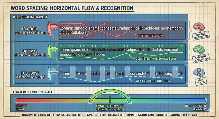 Legibility vs. Readability - Typography Fundamentals 11 Word Spacing and Horizontal Text Flow
