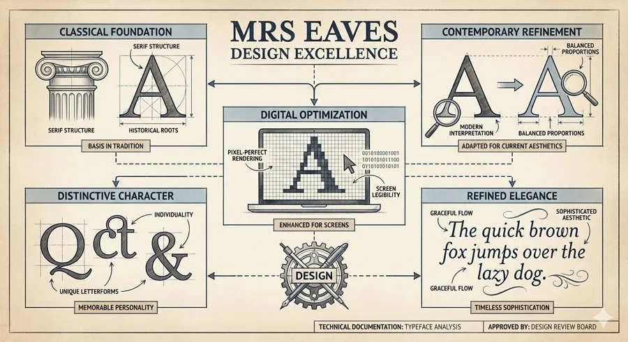 Baskerville & Mrs. Eaves - Love, Partnership & Revival 13 Mrs. Eaves Typeface: Design Characteristics and Excellence