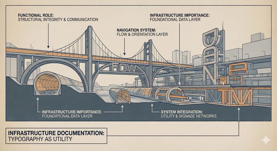 Symbolic Infrastructure Examples 19Typography-as-Infrastructure-System | Learn That Yourself
