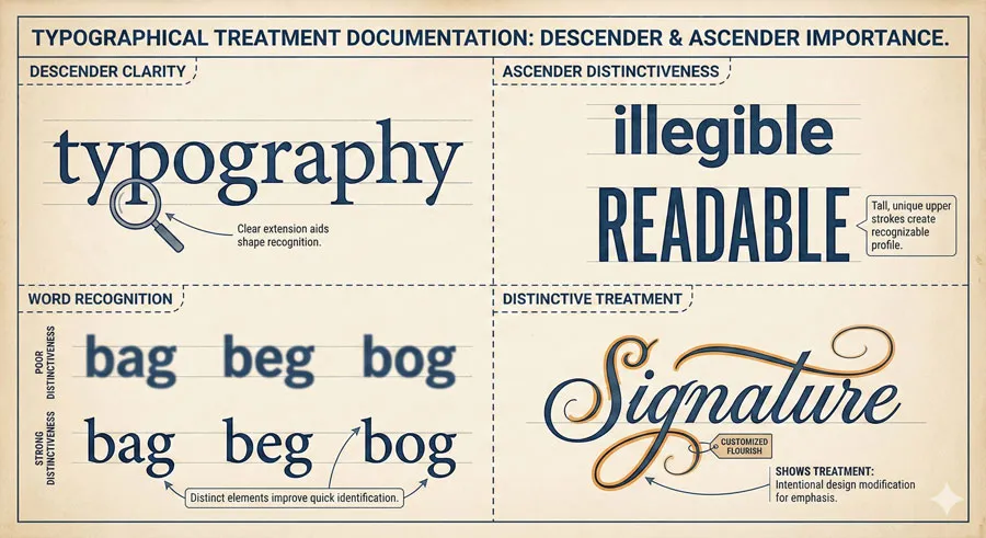 Legibility vs. Readability - Typography Fundamentals 22 Descender and Ascender Treatment