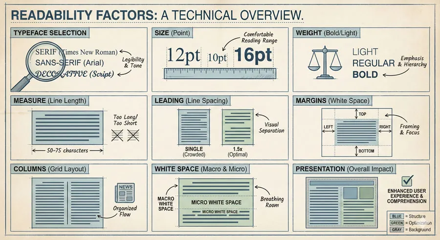 Legibility vs. Readability - Typography Fundamentals 24 Readability Factors: Detailed Analysis