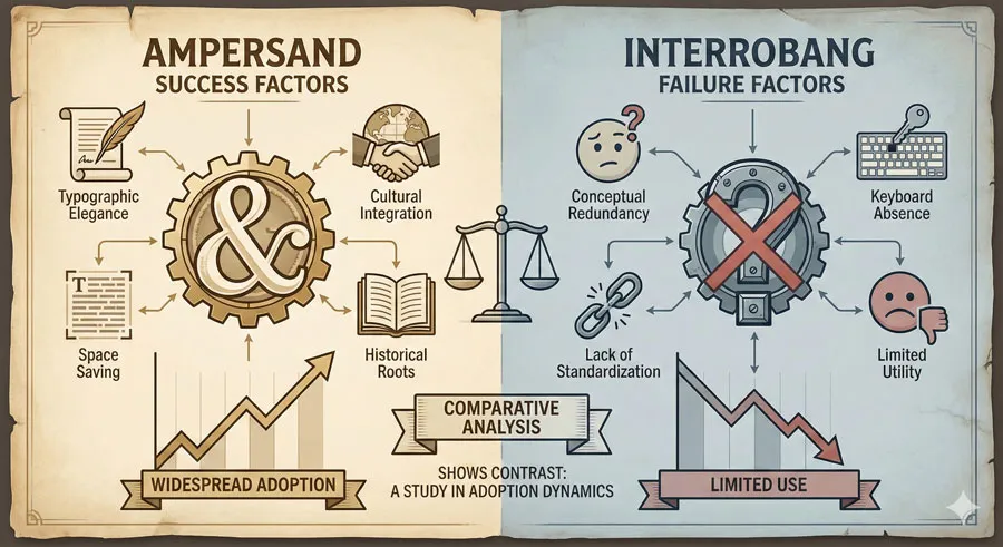 Ampersand & Interrobang - Symbol Histories 24 Symbol Adoption: Why Ampersand Succeeded and Interrobang Failed