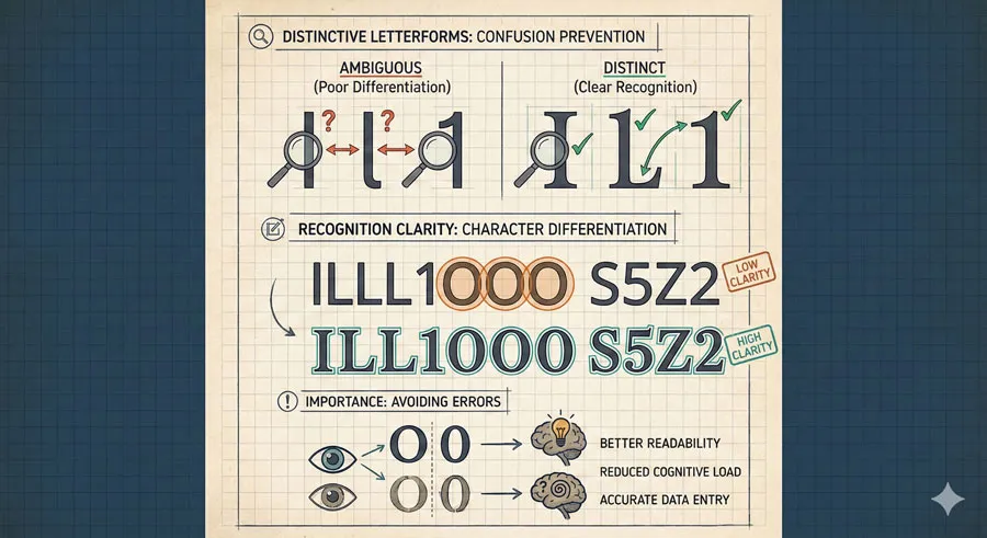 Legibility vs. Readability - Typography Fundamentals 2 Letterform Distinctiveness and Character Differentiation