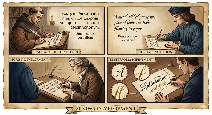 4Calligraphic-Development-and-Cursive-Evolution | Learn That Yourself