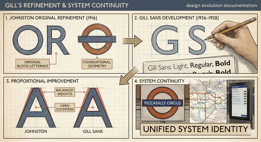Gill Sans & The Tube - Urban Identity Infrastructure 6 Gill Sans and the Underground: System Refinement