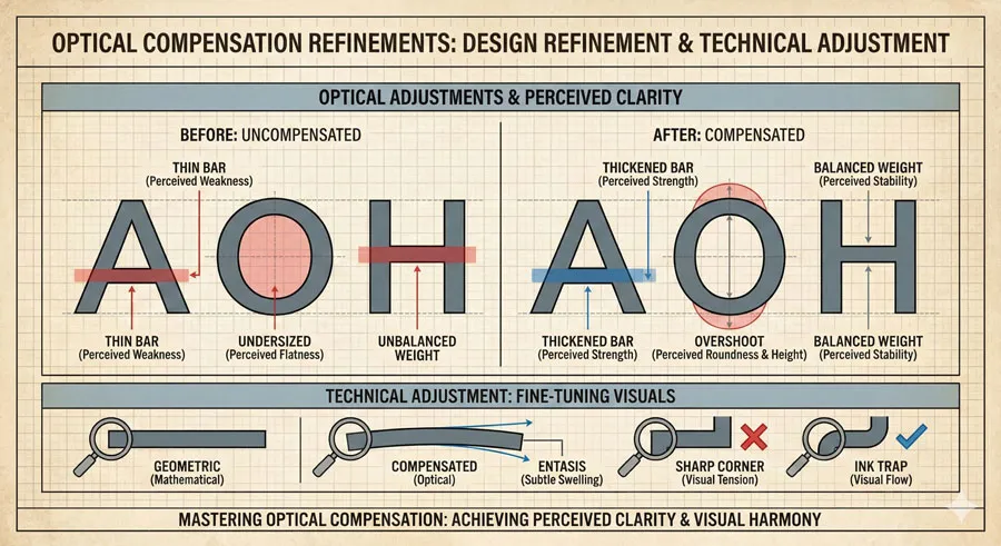 Legibility vs. Readability - Typography Fundamentals 7 Optical Compensation and Design Details