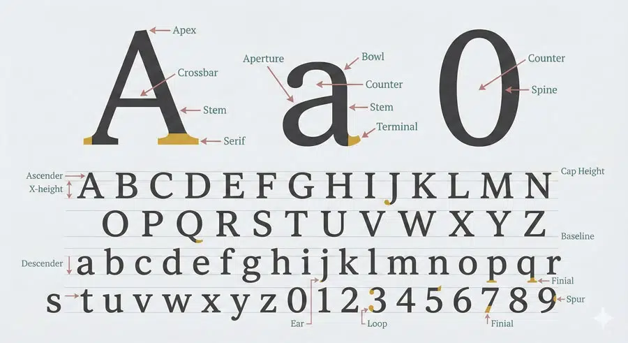 Essential Elements: Anatomy and Terminology of Type 1 Why Terminology Matters: Building Your Typographic Vocabulary