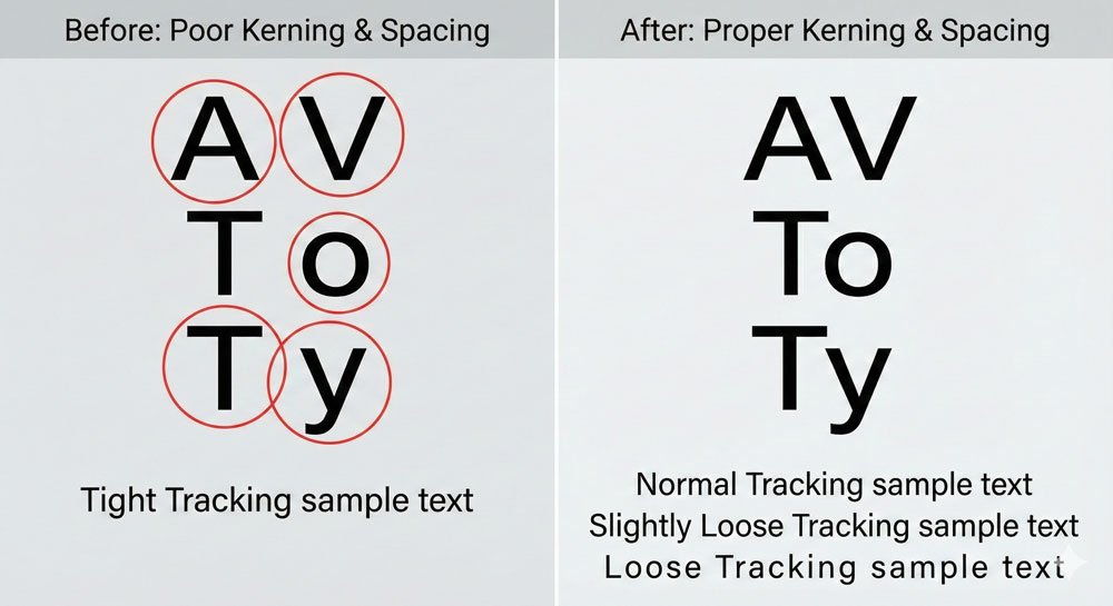 Typesetting Factors – Space, Spacing and Hierarchy 3 Kerning and Tracking: Character-Level Spacing
