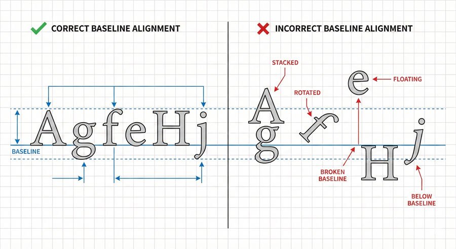 Aesthetic Tailoring and Professional Typography Standards 3 Maintaining Baseline Relationships