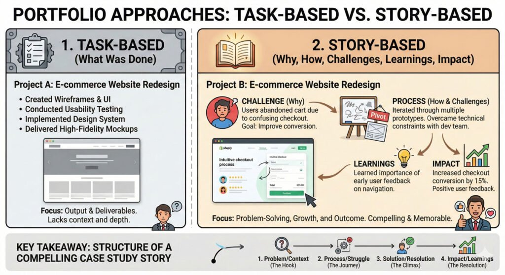 Defining Yourself: Crafting Your Unique Value Proposition as a Product Designer 4 The Difference Between Listing Tasks and Telling Your Story