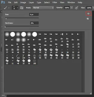 Brush Tool in Photoshop 7 settings in brush panel in photoshop