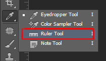 ruler tool in photoshop