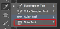 How to Crop in Photoshop 14 note tool in photoshop
