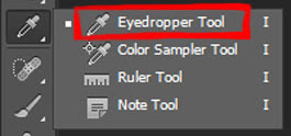 Eyedropper tool in photoshop